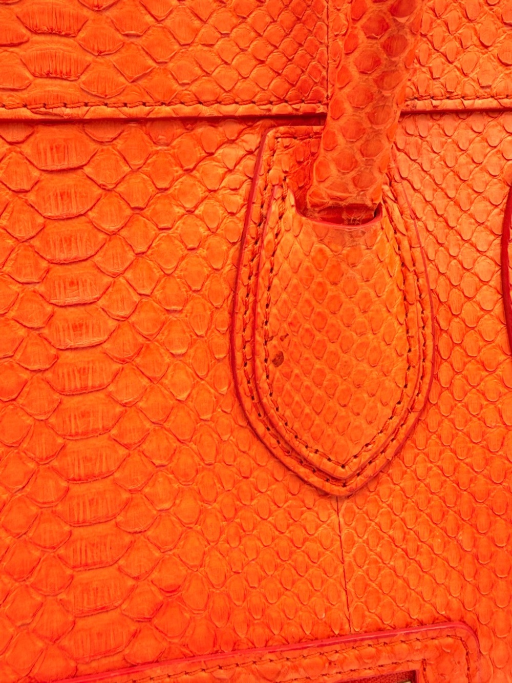 Céline Mini Luggage Tote — Orange Python - Picture 13 of 16